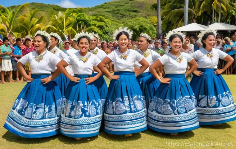 통가에서 열리는 해양 페스티벌 - Image Prompt 1: Vibrant Tongan Lakalaka Dance Festival**