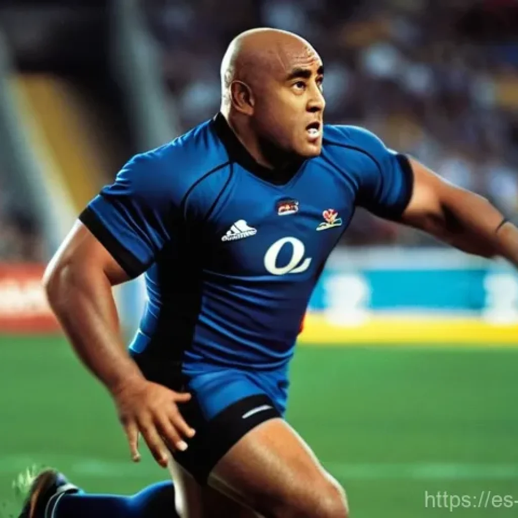 통가 출신 유명 인물 - **Jonah Lomu: The Rugby Force of Nature**
    An action-packed, high-energy image of Jonah Lomu, the...