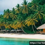 통가 비즈니스 및 투자 기회 - A vibrant ecotourism scene in Tonga showcasing a lush tropical island with crystal-clear turquoise w...